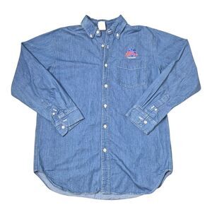 Planet Hollywood Orlando Vintage 90s Denim Shirt Cotton Men's Size Large